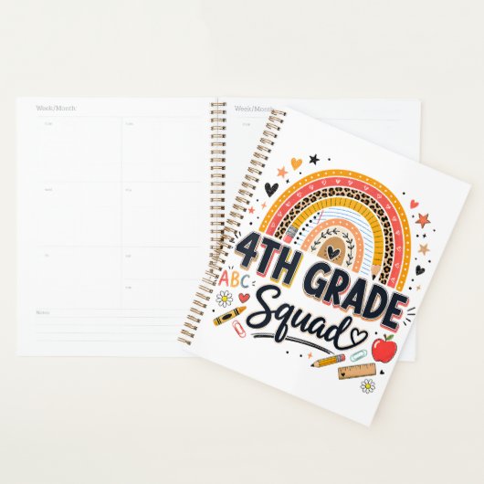Terug naar school regenboog 4e klas squad planner (Display)