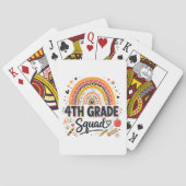 Terug naar school regenboog 4e klas squad pokerkaarten (Achterkant)