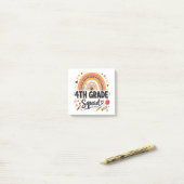 Terug naar school regenboog 4e klas squad post-it® notes (Op bureau)