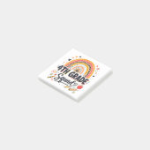 Terug naar school regenboog 4e klas squad post-it® notes (Schuin)