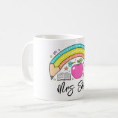 terug naar school Regenboog Leraar Leven Koffiemok (Voorkant links)