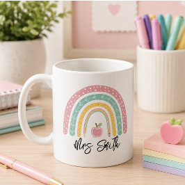 terug naar school Regenboog Leraar Leven Koffiemok