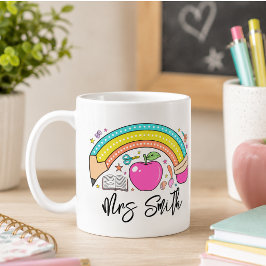terug naar school Regenboog Leraar Leven Koffiemok