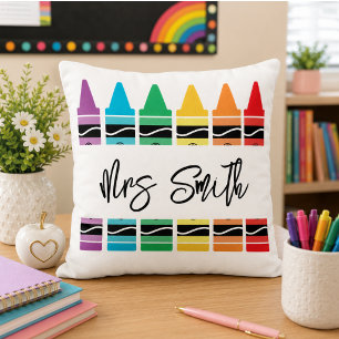terug naar school Regenboog Leraar Leven Kussen