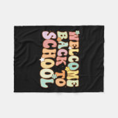Terug naar school Retro Eerste dag van de school l Fleece Deken (Voorkant (Horizontaal))
