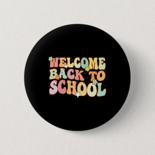 Terug naar school Retro Eerste dag van de school l Ronde Button 5,7 Cm