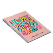 Terug naar school retro leraar spiraal notitieboek (Rechterzijde)