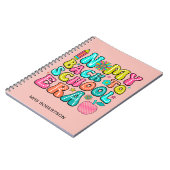 Terug naar school retro leraar spiraal notitieboek (Linkerzijde)