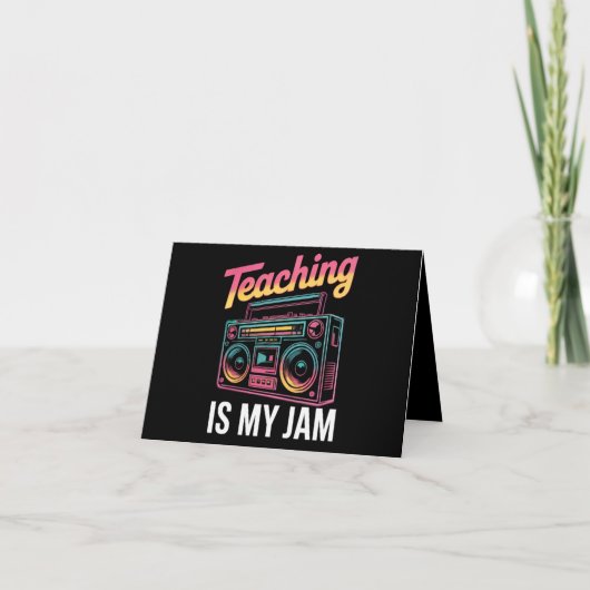 Terug naar school Retro lesgeven is mijn ding 80s Aankondiging (Voorkant)