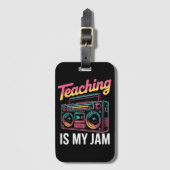 Terug naar school Retro lesgeven is mijn ding 80s Bagagelabel (Voorkant (verticaal))
