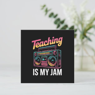 Terug naar school Retro lesgeven is mijn ding 80s Bedankkaart