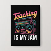 Terug naar school Retro lesgeven is mijn ding 80s Button (Voorkant)