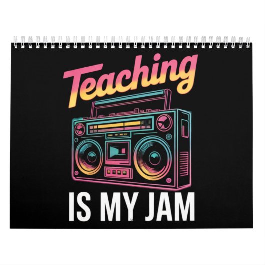 Terug naar school Retro lesgeven is mijn ding 80s Kalender (Hoes)