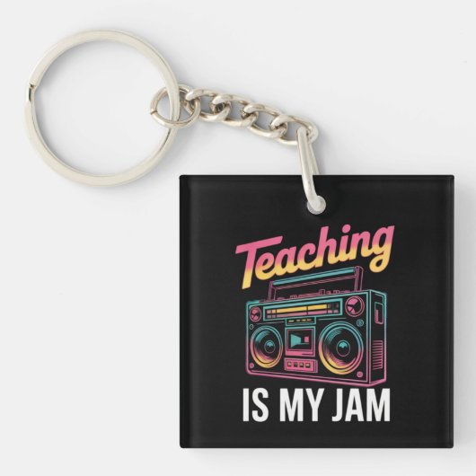 Terug naar school Retro lesgeven is mijn ding 80s Sleutelhanger (Voorkant)