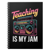 Terug naar school Retro lesgeven is mijn Jam 80s Notitieboek (Voorkant)