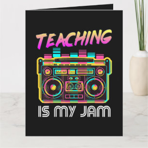 Terug naar school Retro Onderwijs is mijn Jam 80s Kaart