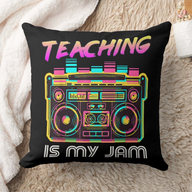 Terug naar school Retro Onderwijs is mijn Jam 80s Kussen (Deken)