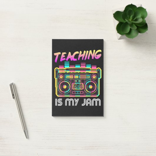 Terug naar school Retro Onderwijs is mijn Jam 80s Post-it® Notes (Kantoor)