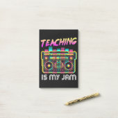 Terug naar school Retro Onderwijs is mijn Jam 80s Post-it® Notes (Op bureau)