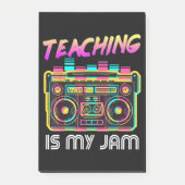 Terug naar school Retro Onderwijs is mijn Jam 80s Post-it® Notes (Voorkant)