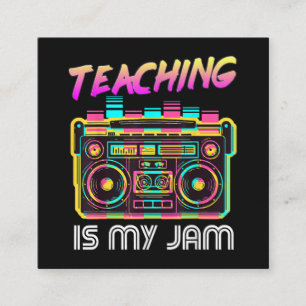 Terug naar school Retro Onderwijs is mijn Jam 80s Vierkante Visitekaartje
