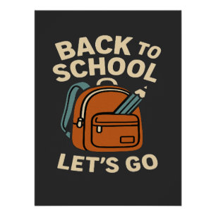 Terug naar School Retro studenten leraren en ouder Perfect Poster