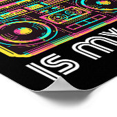 Terug naar School Retro Teaching is Mijn Jam 80s T Poster (Hoek)