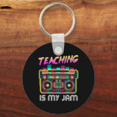 Terug naar School Retro Teaching is Mijn Jam 80s T Sleutelhanger (Voorkant)
