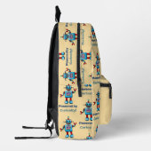 Terug naar school - robot (naam toevoegen) bedrukte rugzak (Links)