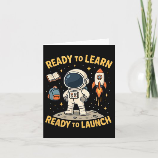 Terug naar School Rocket Launch Space Learn Studen Kaart (Voorkant)