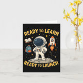 Terug naar School Rocket Launch Space Learn Studen Kaart (Gele Bloem)