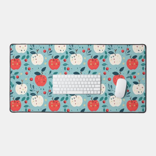 Terug naar school rode en witte appels patroon bureaumat (Keyboard & Muis)
