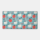 Terug naar school rode en witte appels patroon bureaumat (Voorkant)