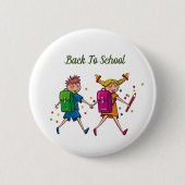 Terug naar school ronde button 5,7 cm (Voorkant)