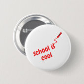 Terug naar school ronde button 5,7 cm (Voorkant /achterkant)