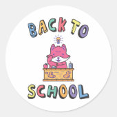 Terug naar school ronde sticker (Voorkant)