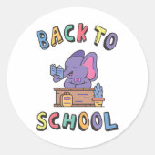 Terug naar school ronde sticker (Voorkant)