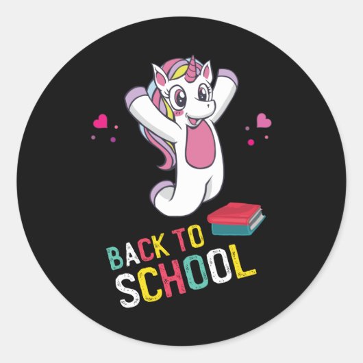 Terug naar school ronde sticker (Voorkant)