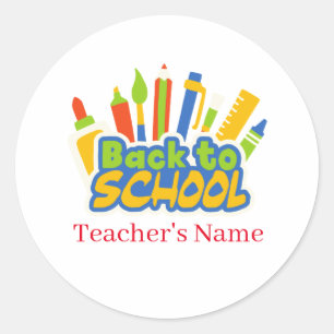 Terug naar School Ronde Sticker