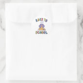 Terug naar school ronde sticker (Tas)