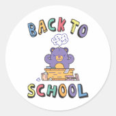 Terug naar school ronde sticker (Voorkant)