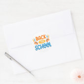 Terug naar school ronde sticker (Envelop)