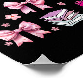 Terug naar school Roze Coquette Bow Pencil Apple K Poster (Hoek)