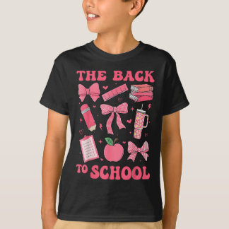 Terug naar School Roze Coquette Bow Pencil Boek Ed T-shirt