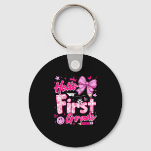 Terug naar school roze hallo eerste klas coquette sleutelhanger