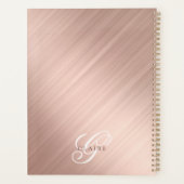 Terug naar school Roze Monogram dagelijks Planner (Achterkant)