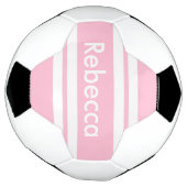 terug naar school roze strepen die aanpasbaar zijn voetbal (Gedraaid)