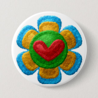Terug naar school, rugzak spelknoppen feelt bloem ronde button 7,6 cm