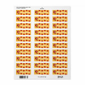 Terug naar school Schattige Cartoon Leuke Rood App Etiket (Full Sheet)