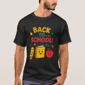 Terug naar school - Schattige Cartoon ontwerp T-shirt (Voorkant)